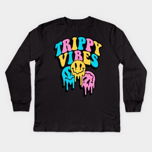 trippy vibes Kids Long Sleeve T-Shirt